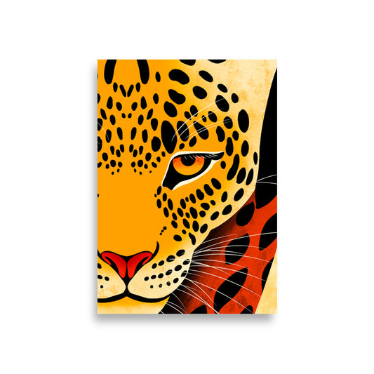 Close-up detail of Africa-Leopard Gaze photography print - Aymar Quiris Studio