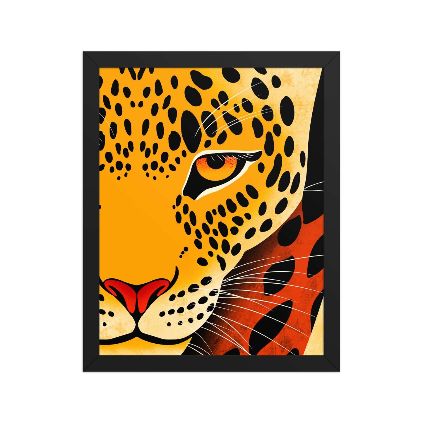 Africa-Leopard Gaze Framed Poster (11x14) - Aymar Quiris Studio.