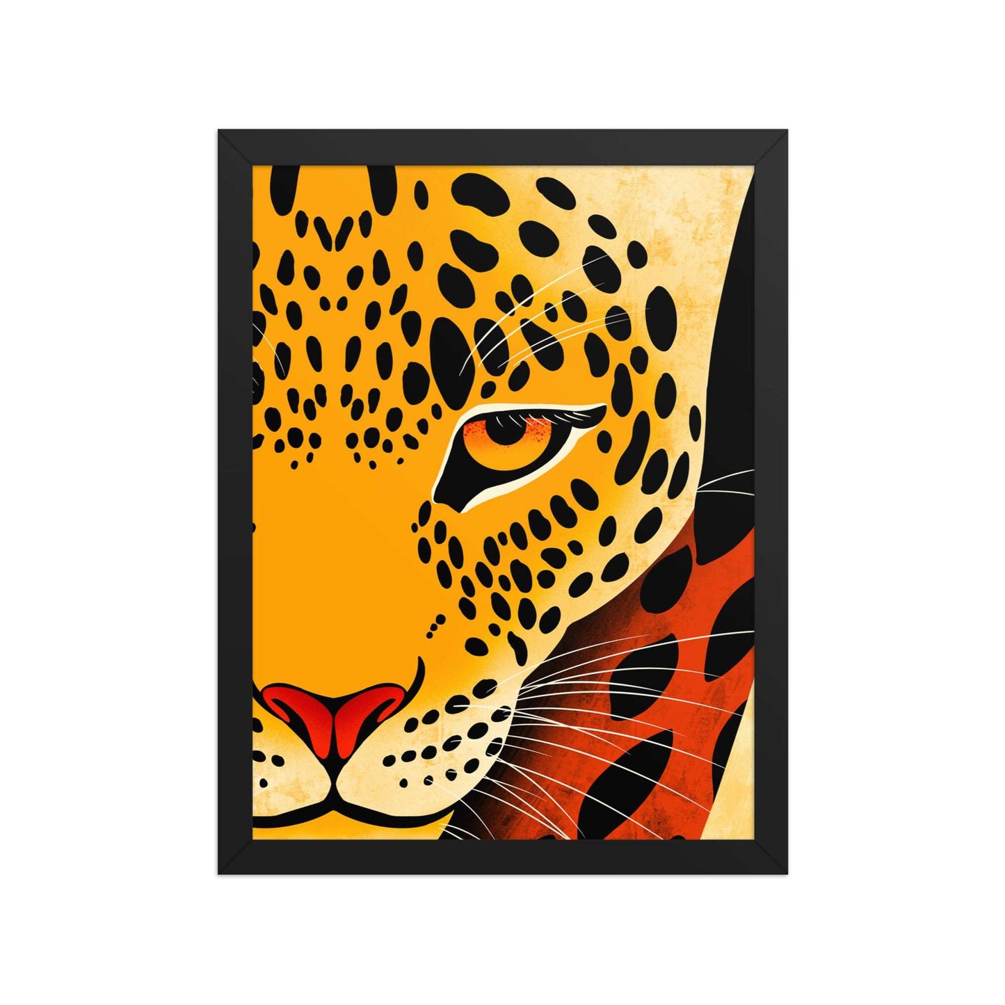 Africa-Leopard Gaze framed poster by Aymar Quiris Studio, 12x16 inch wildlife wall art