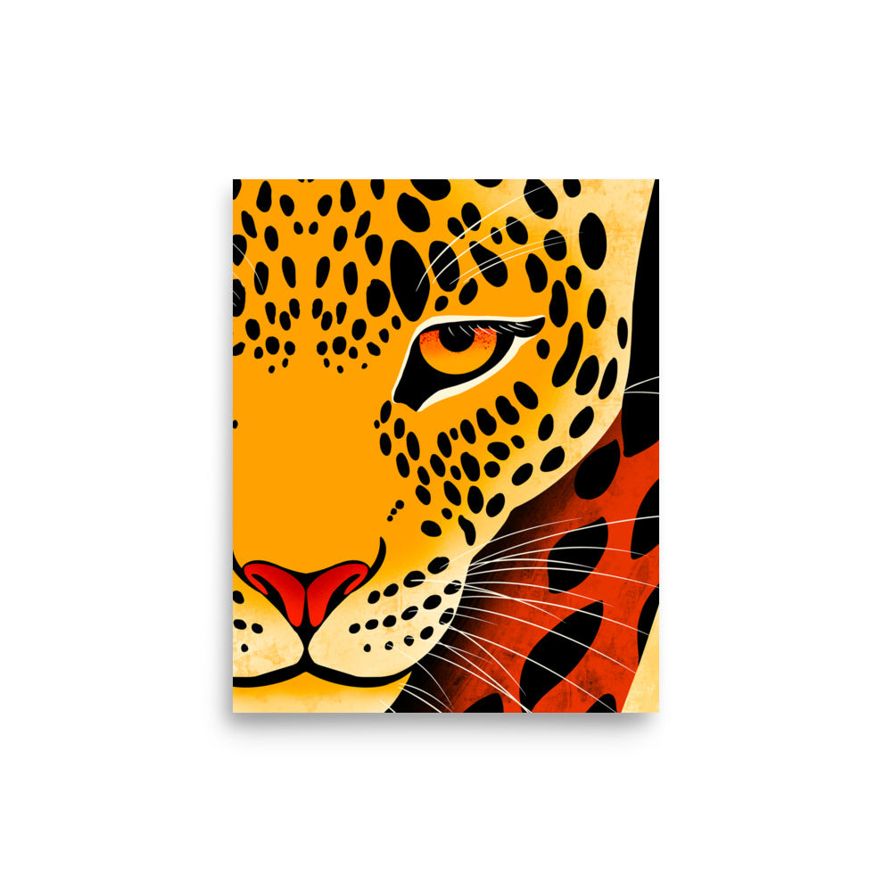 Africa-Leopard Gaze **Small** Art Print, **8x10 inches** - Aymar Quiris Studio