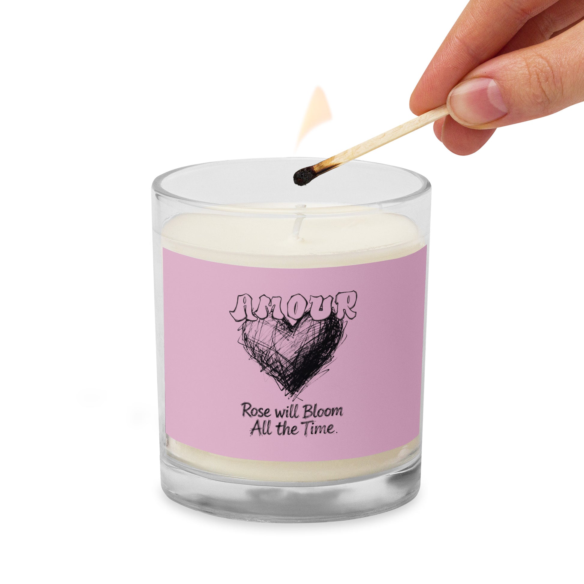 Amour unscented white candle by Aymar Quiris Studio, minimalist aesthetic home decor candle, eco-friendly white wax sculptural candle.