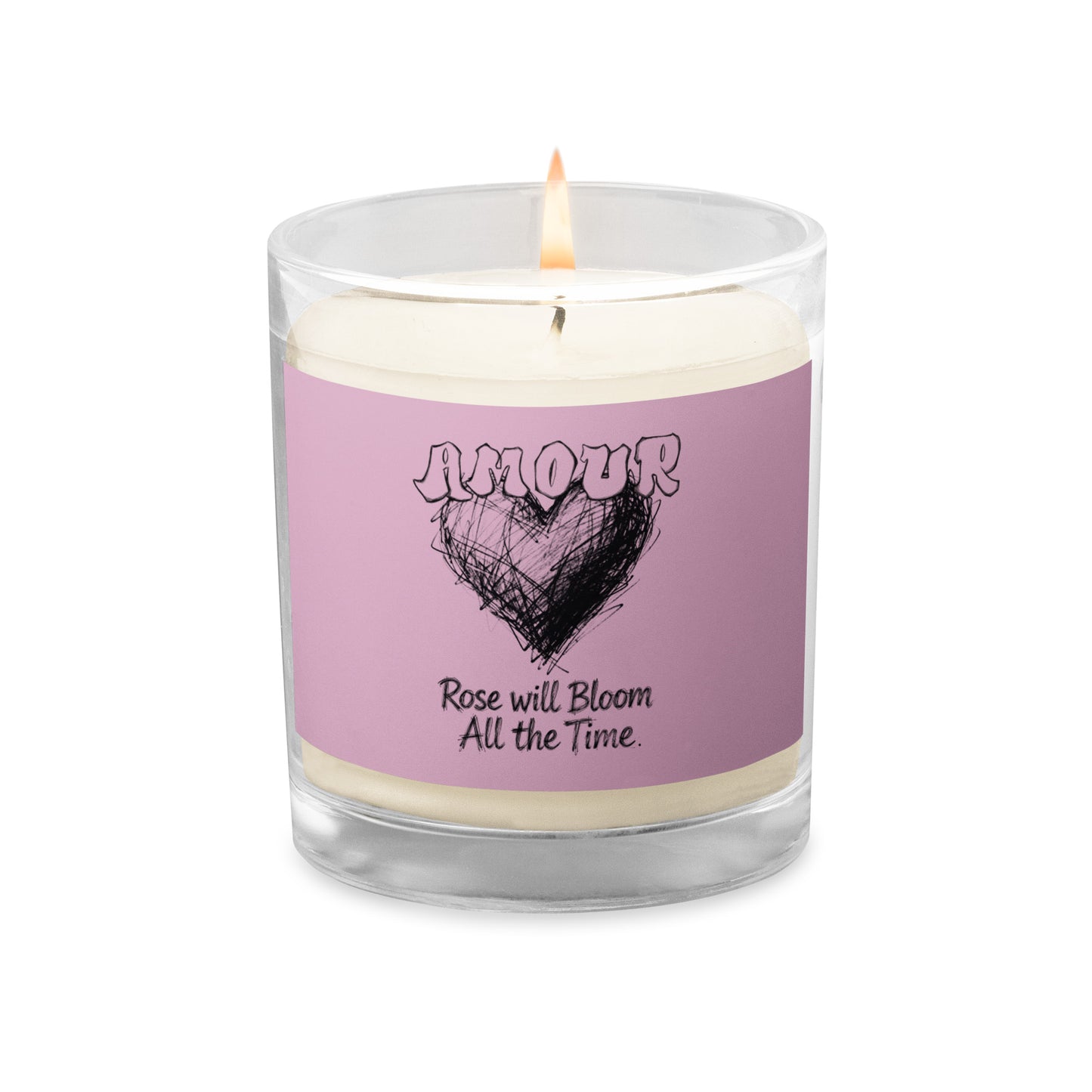 Amour unscented purple candle from Aymar Quiris Studio, trendy lilac sculptural decorative candle, lavender colored aesthetic room decor.